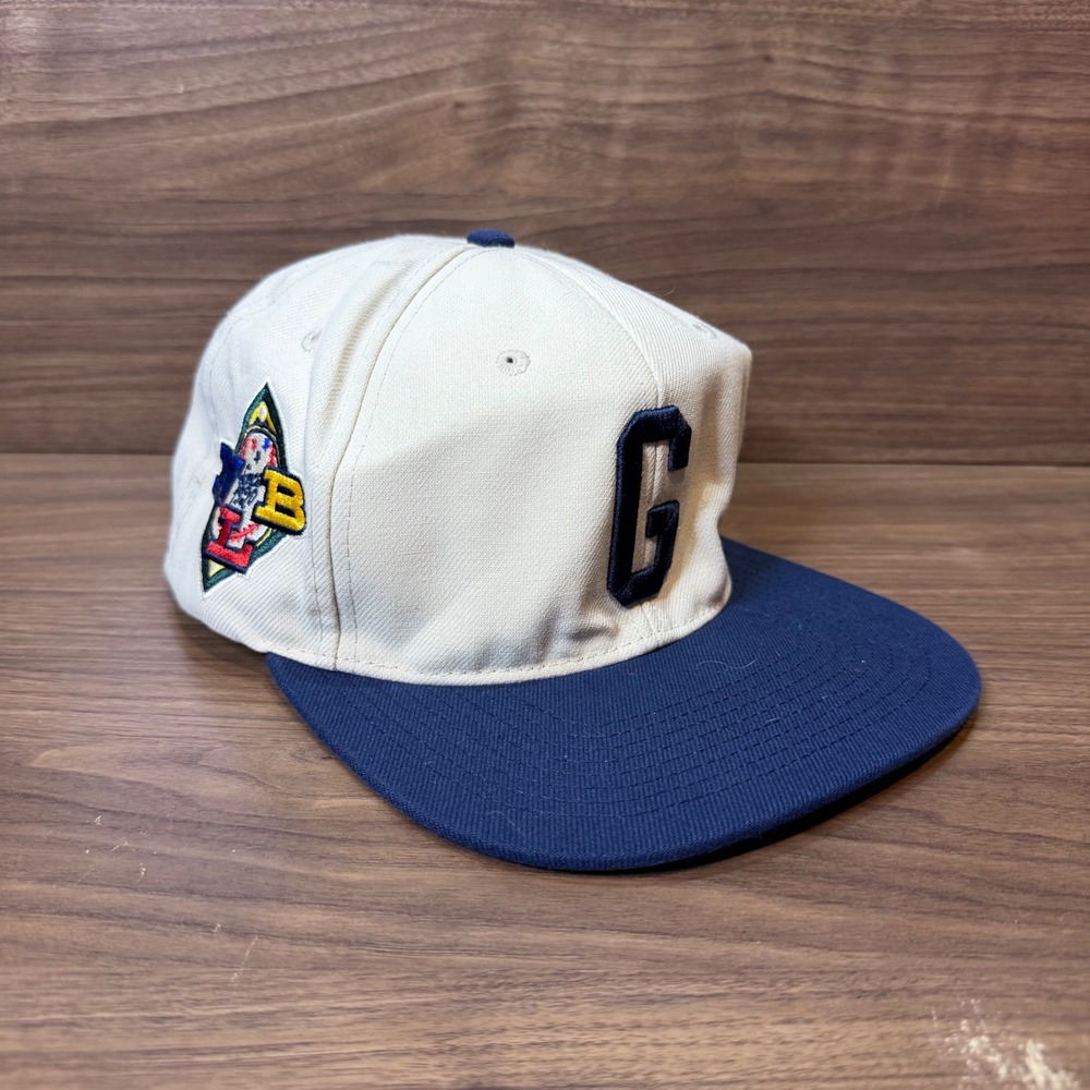 Rings & Crwns Homestead Grays Hat Mens‎ OSFM Cream Blue Excellent NLBM Snapback